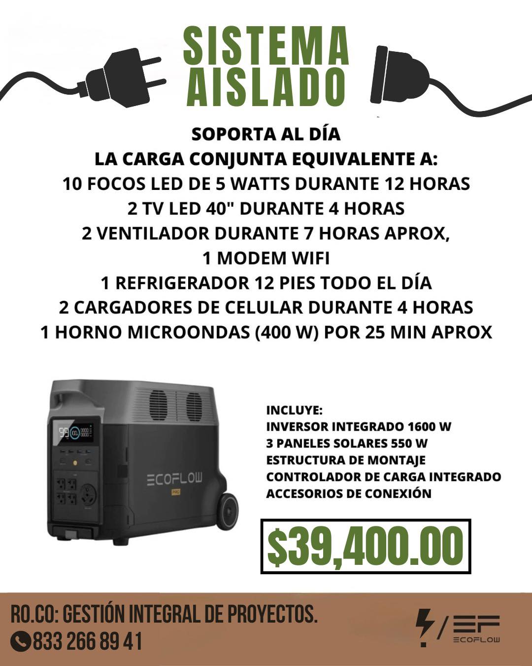 RO.CO: Distribuidora Solar y Eléctrica. Facebook ad: ¿NO TIENES SERVICIO DE LUZ EN TU PROPIEDAD?