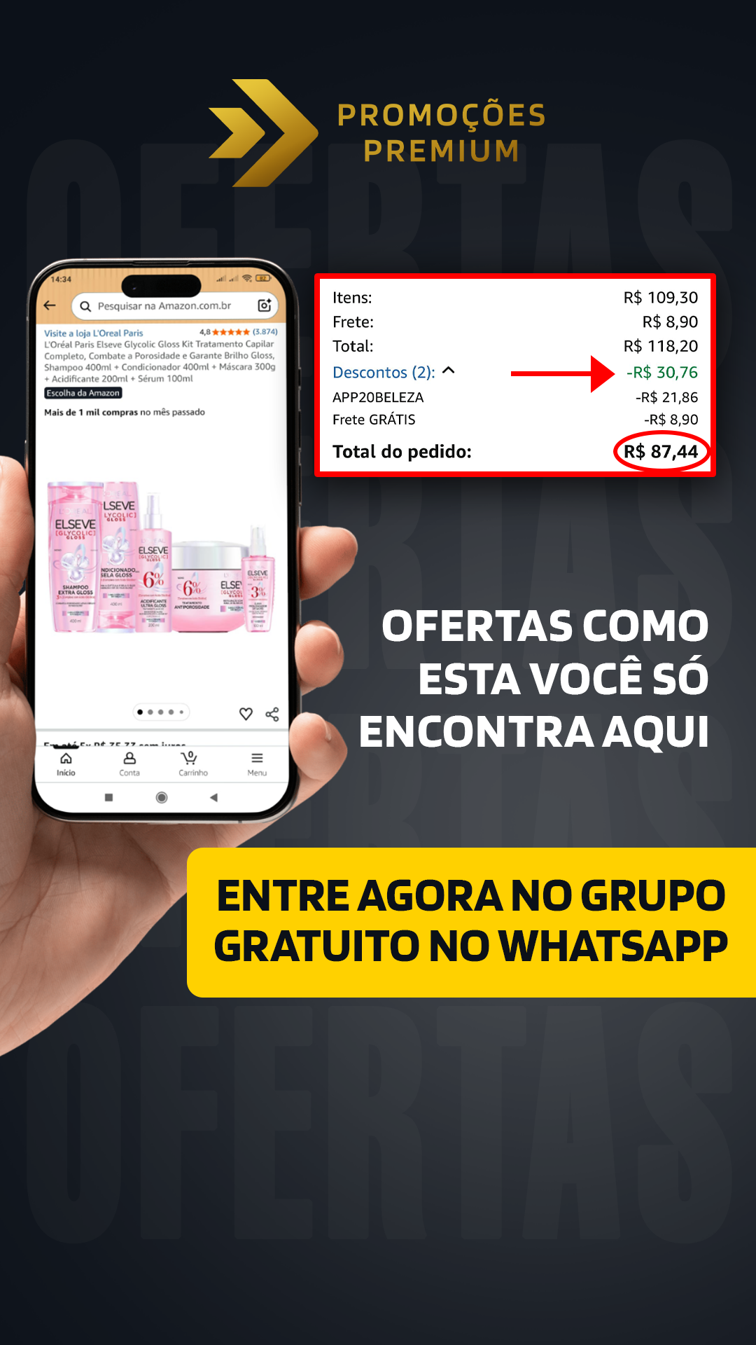 Promoções Premium Facebook ad