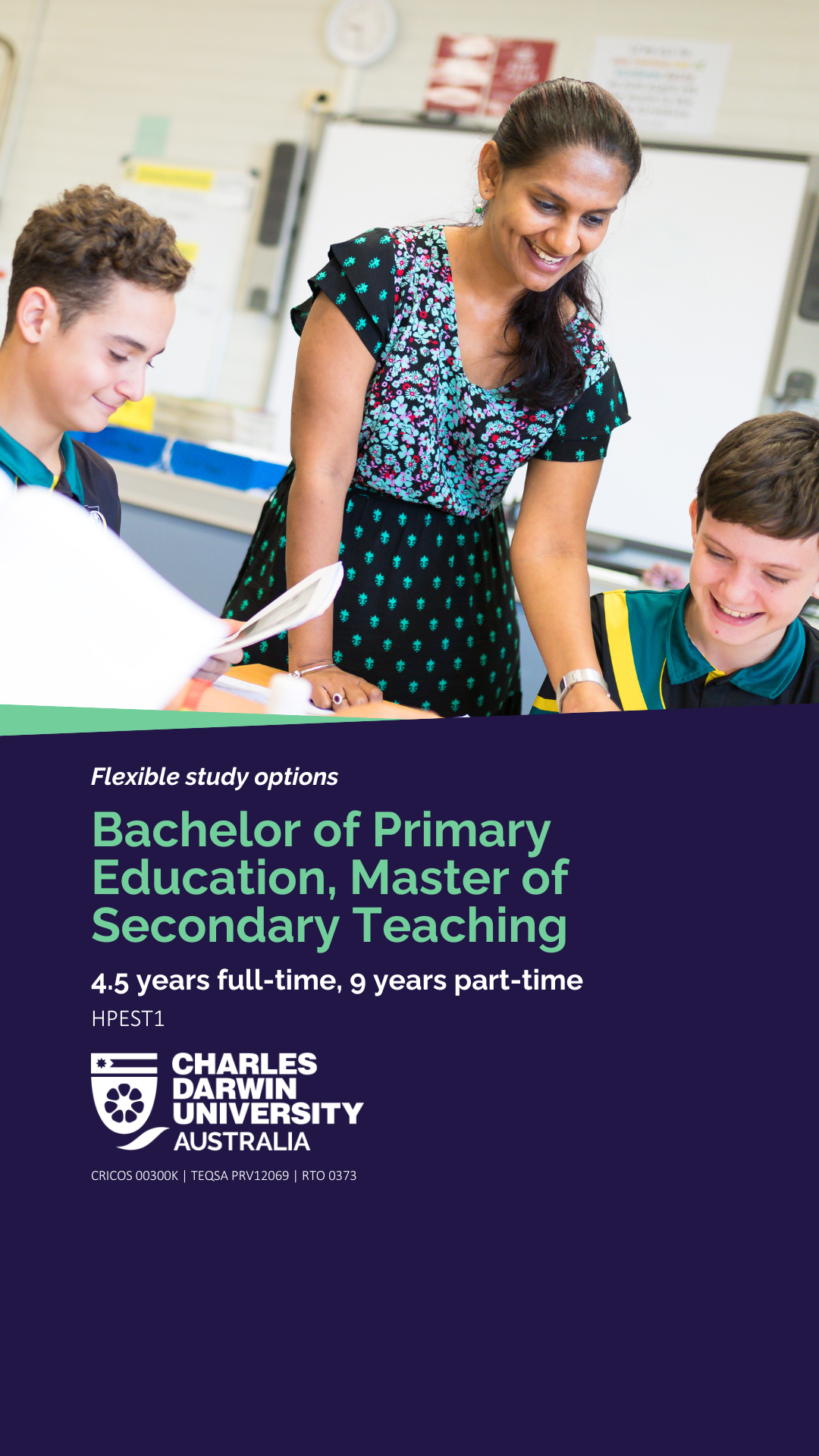 Charles Darwin University Facebook ad