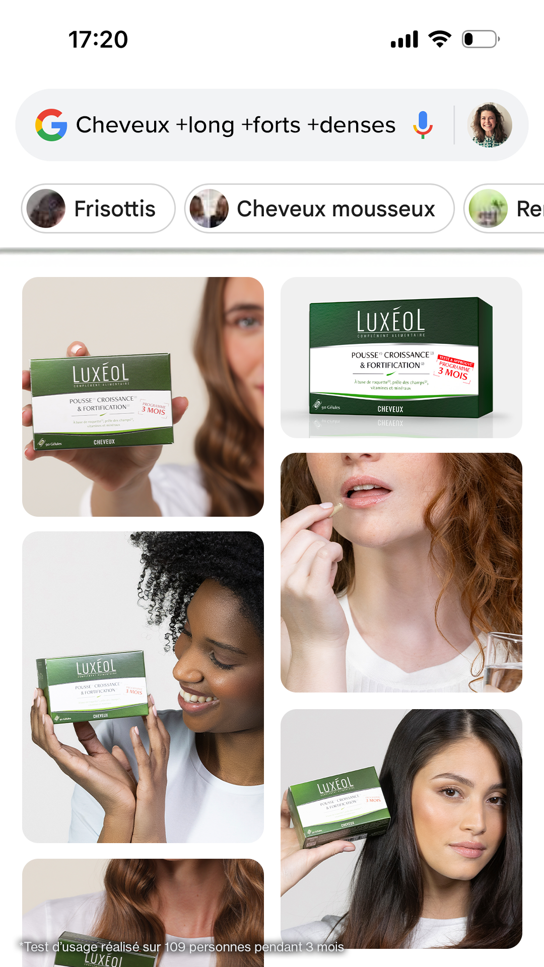 Luxéol Facebook ad