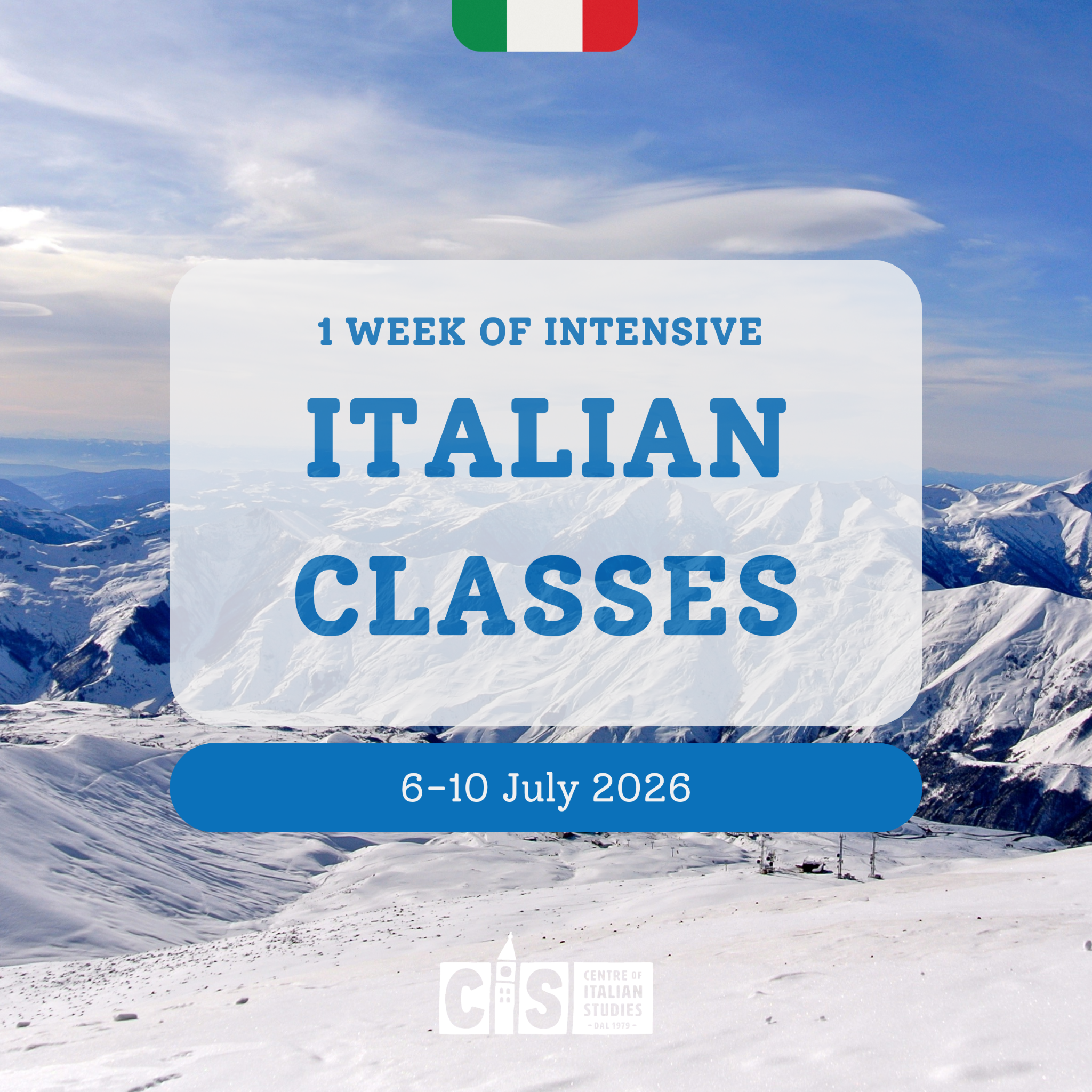 Centre of Italian Studies Facebook ad: LEARN ITALIAN FAST!
