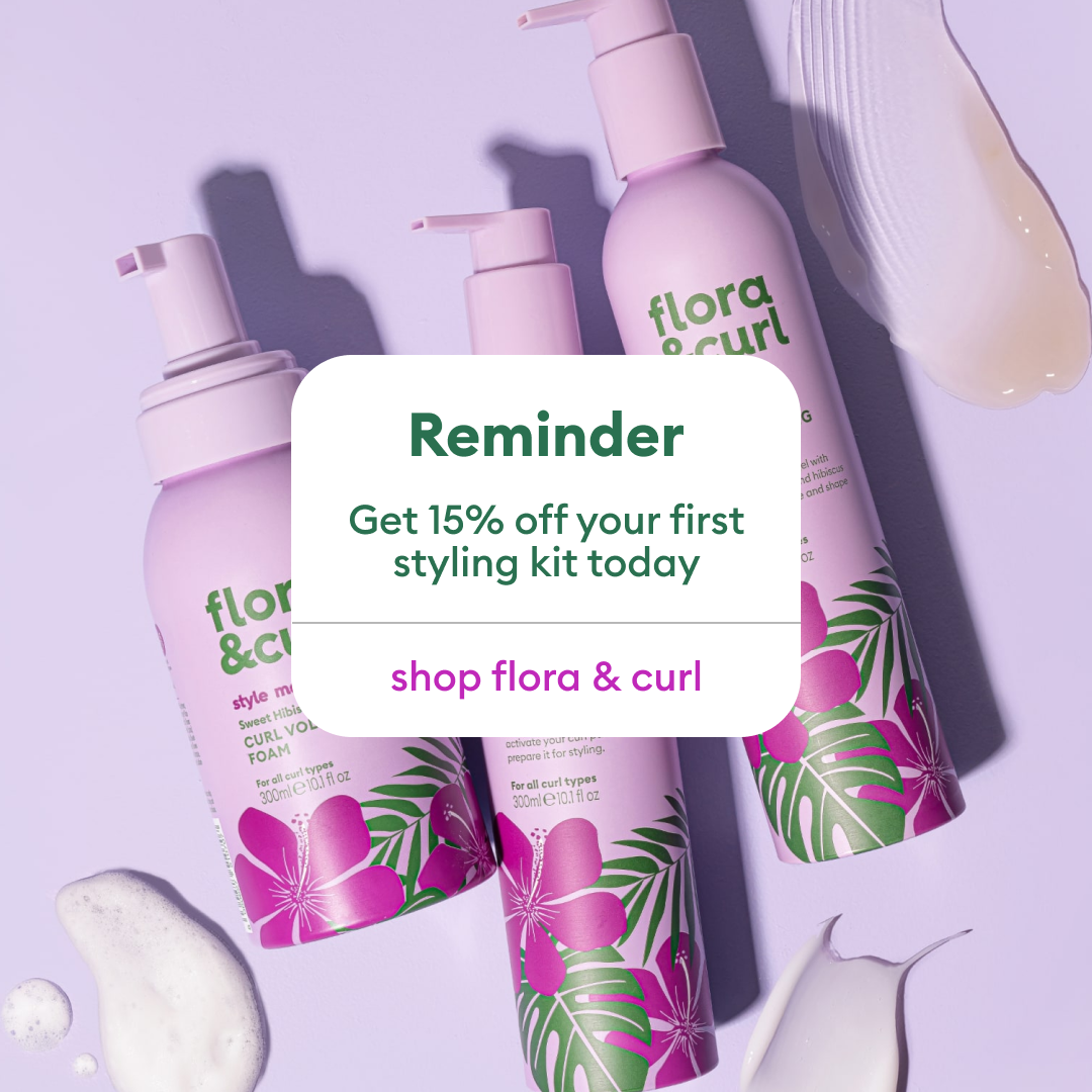 Flora & Curl Haircare Facebook ad
