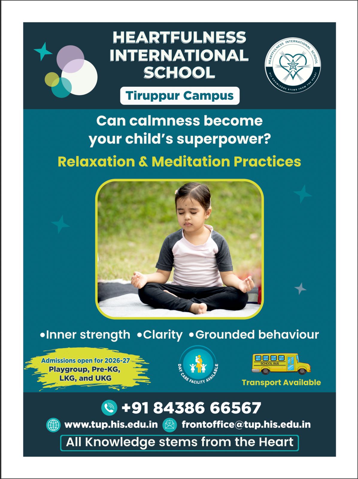 Heartfulness International School - Tiruppur Campus Facebook ad: Heartfulness International School Tiruppur | Admissions…