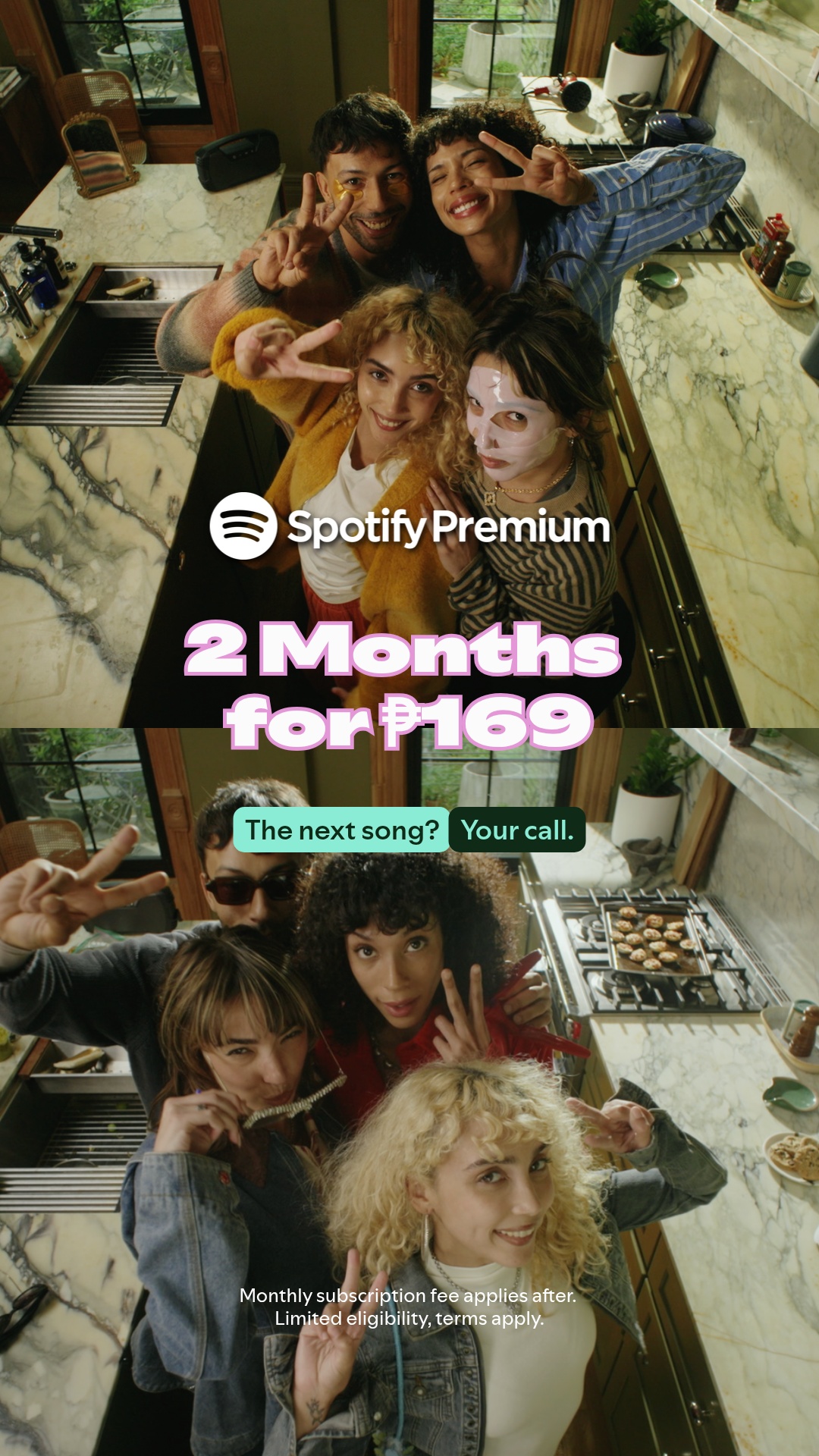 Spotify Facebook ad: 2 Months for ₱169