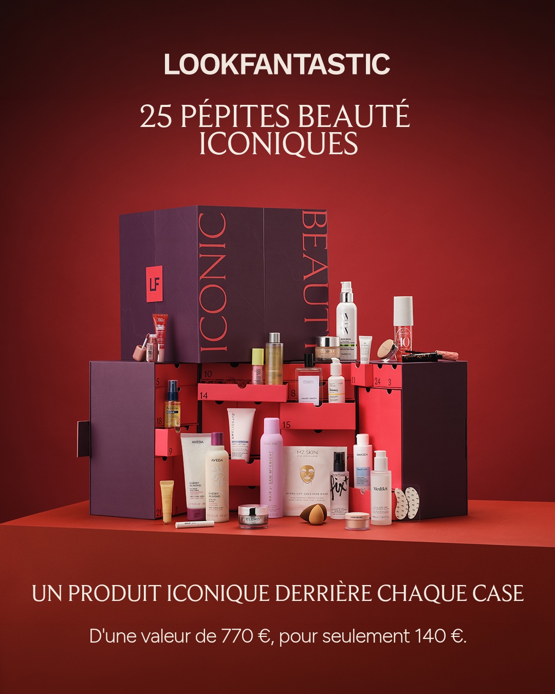 LOOKFANTASTIC Facebook ad: Le Calendrier de l'Avent Beauté