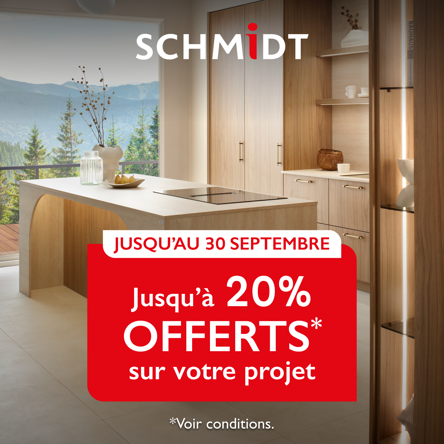 Schmidt Facebook ad: Du 1er au 30 septembre, la pose est…