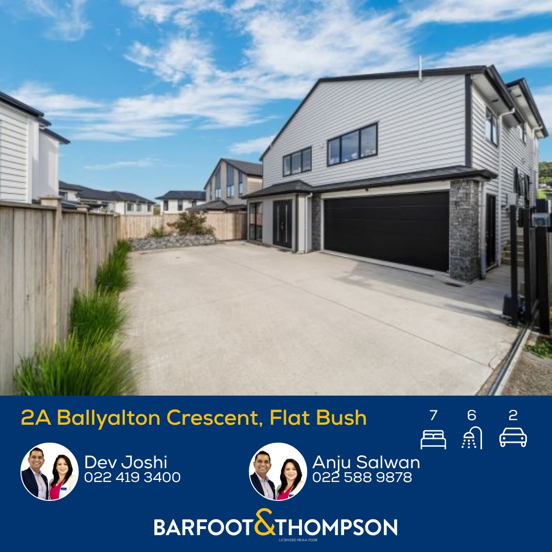 Team DNA- Dev & Anju at Barfoot & Thompson, Licensed Agents Under REAA 2008 Facebook ad: 2A Ballyalton Crescent, Flat Bush