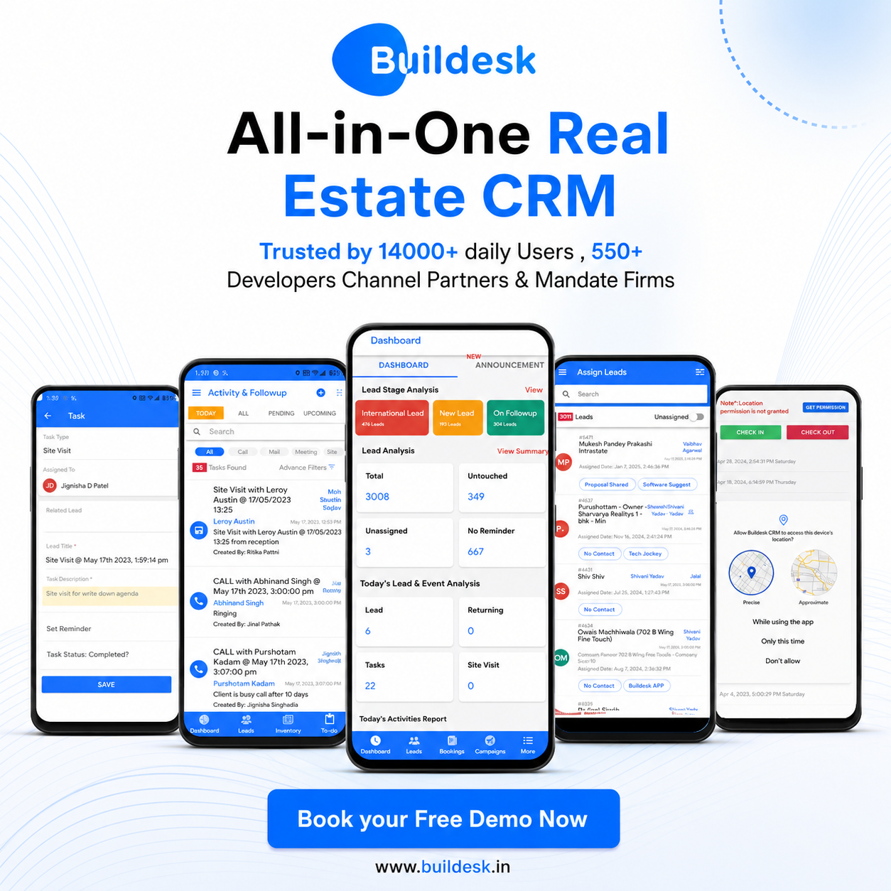 Buildesk CRM Facebook ad: Close Deals Faster With Buildesk