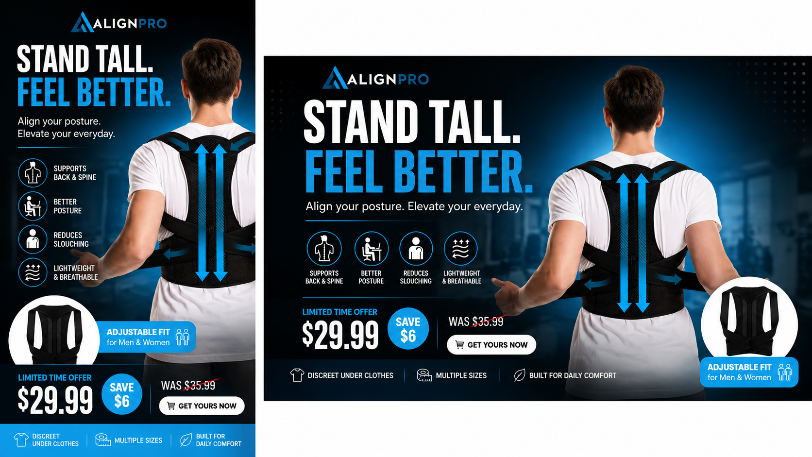 AlignPro Posture Care and Back Therapy Facebook ad from Jul 11, 2026