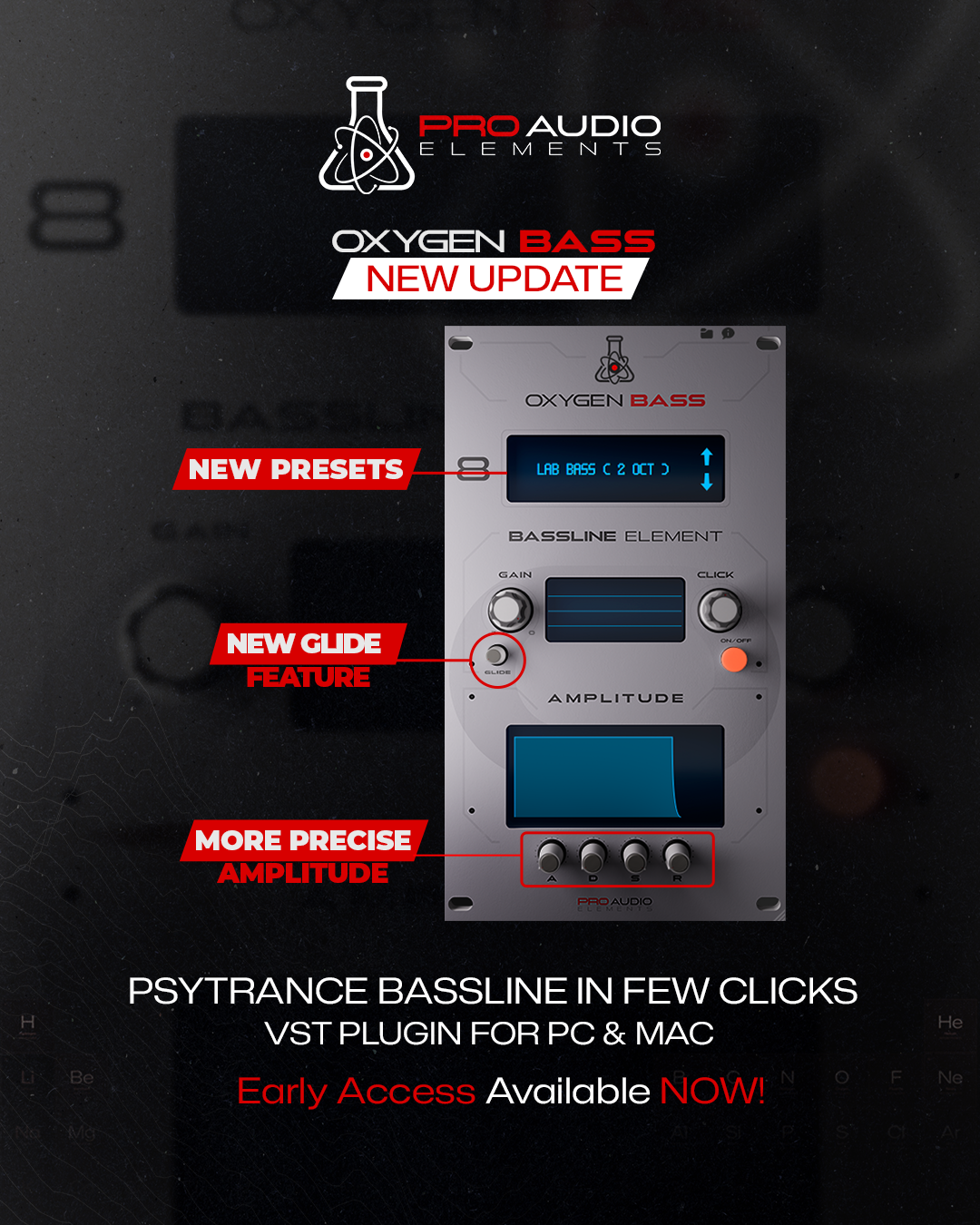 Pro Audio Elements Facebook ad: Psytrance Bassline VST Plugin by Pro Audio Elements