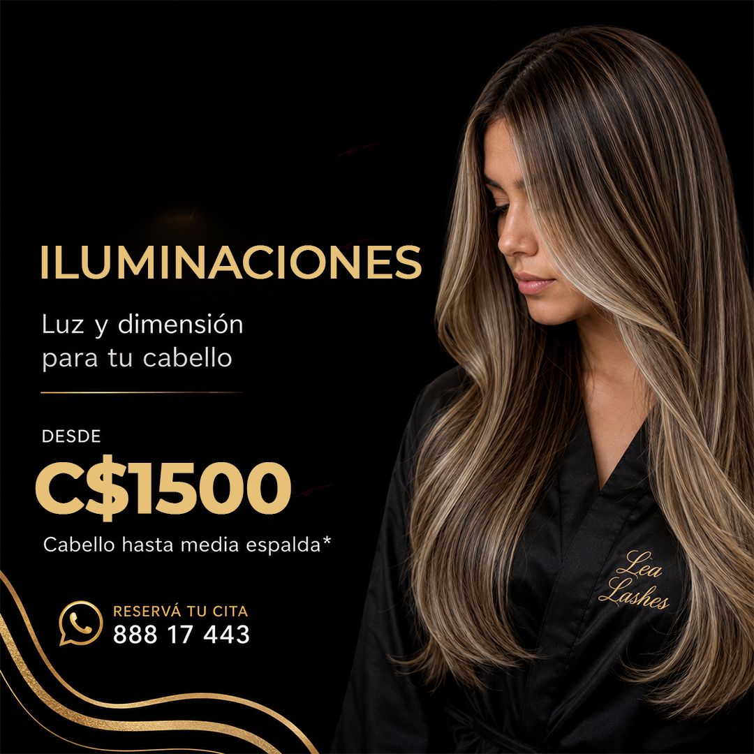 Lea Lashes Beauty Spa Facebook ad: Dale a tu cabello el cambio que merece.