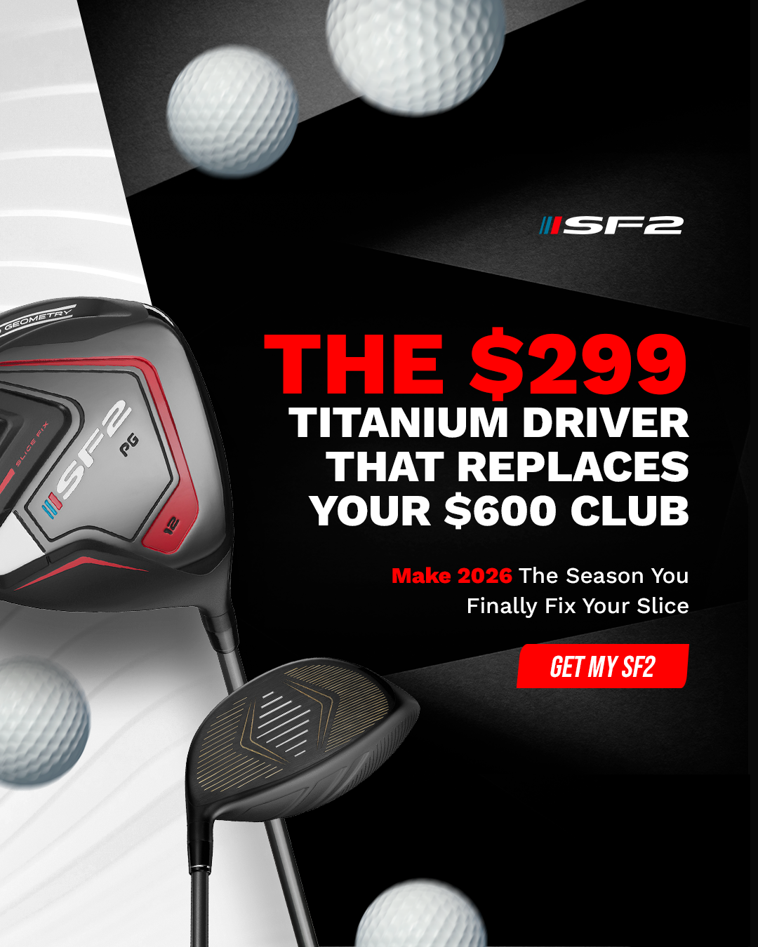Performance Golf Facebook ad