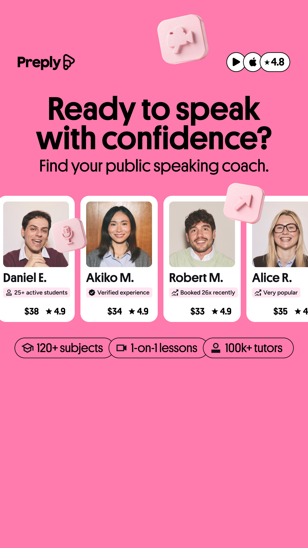 Preply Facebook ad