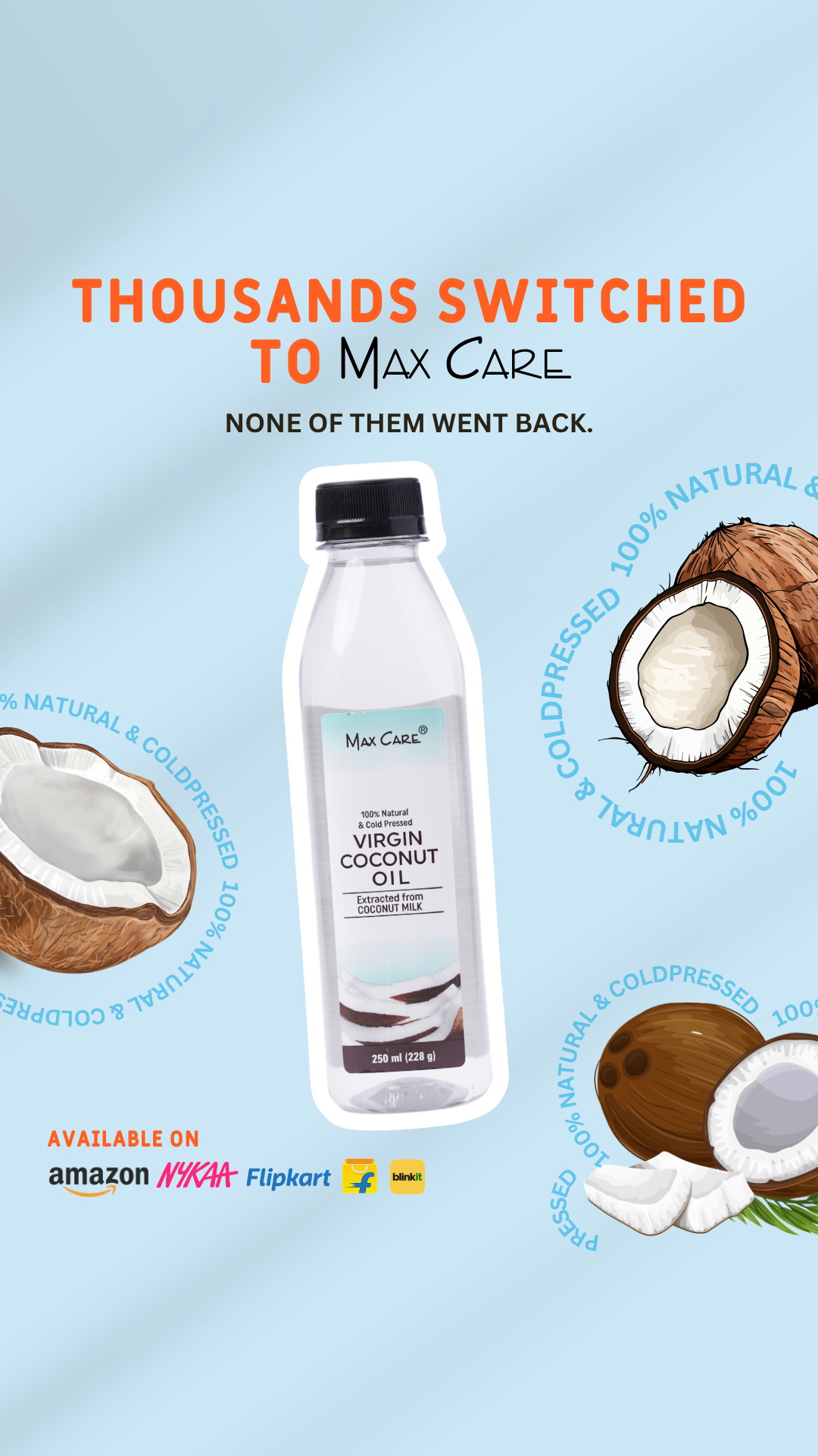 Max Care Virgin Coconut Oil Facebook ad