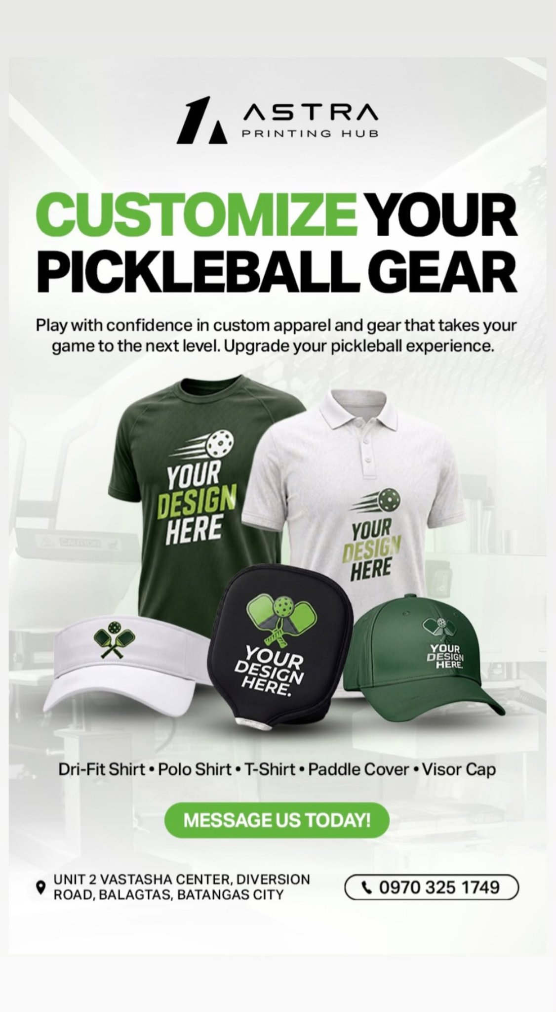 Astra Printing Hub Facebook ad: We customize pickleball uniforms for clubs, teams, and…