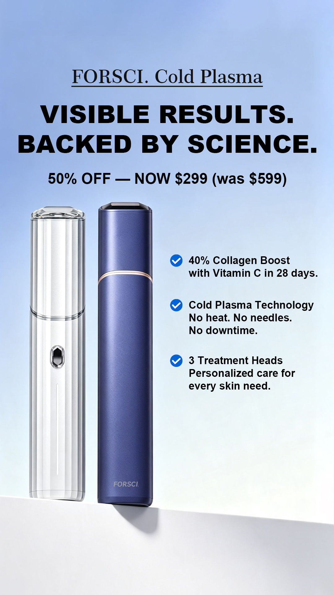 FORSCI. Facebook ad: 50% OFF FORSCI