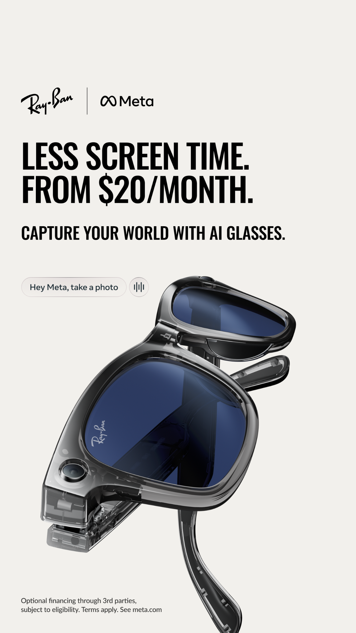 Ray-Ban Meta Facebook ad