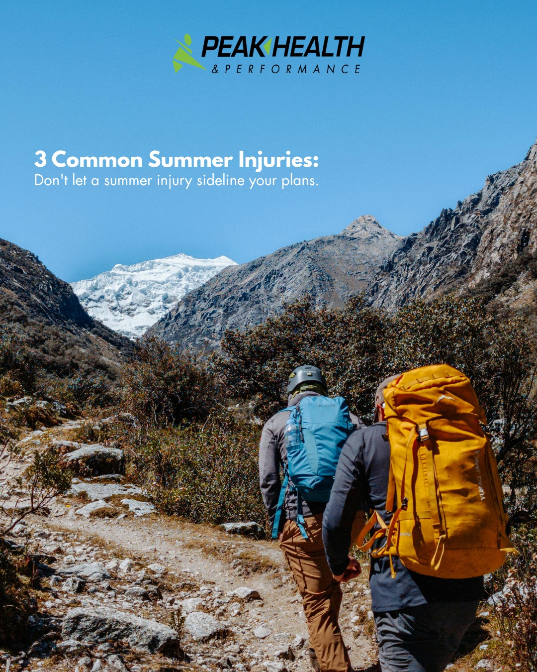 Peak Health & Performance Facebook ad: Longer days, warmer weather, and more time outside…