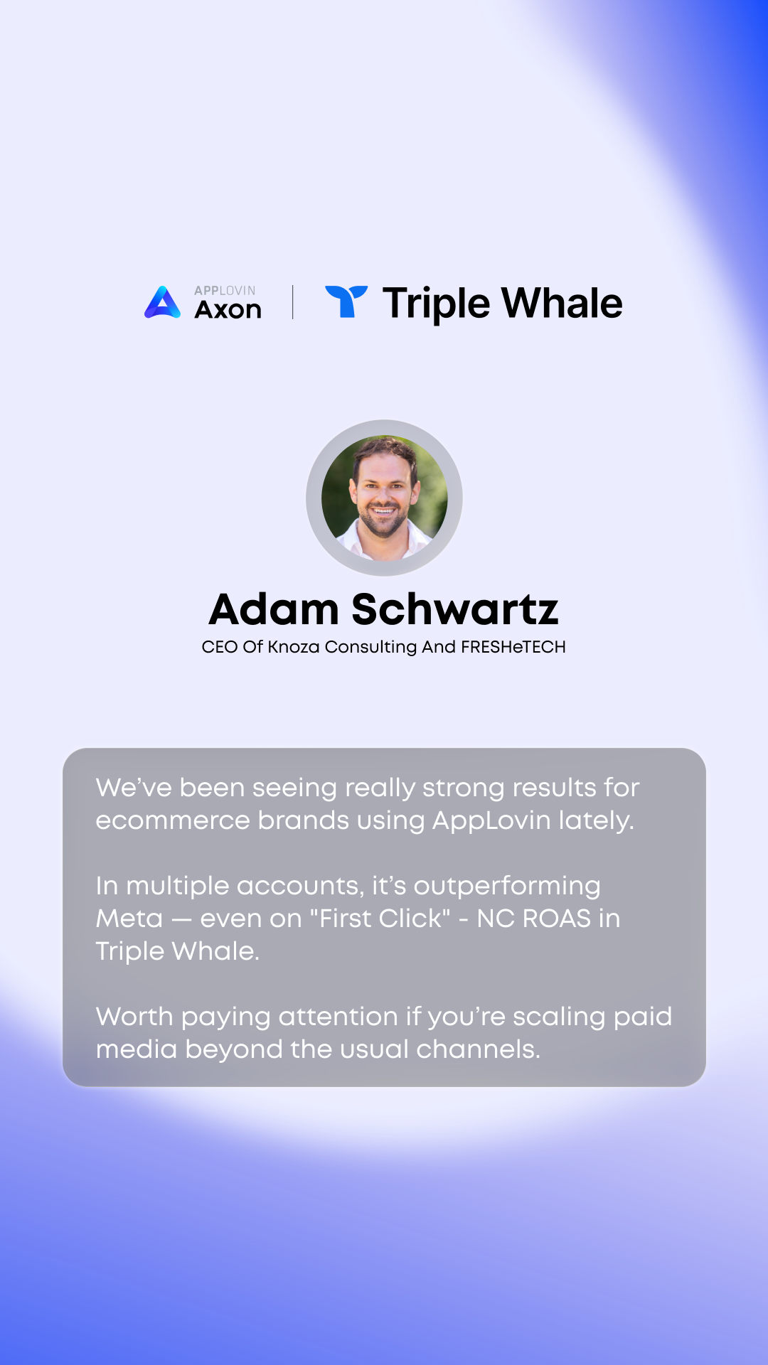 Triple Whale Facebook ad