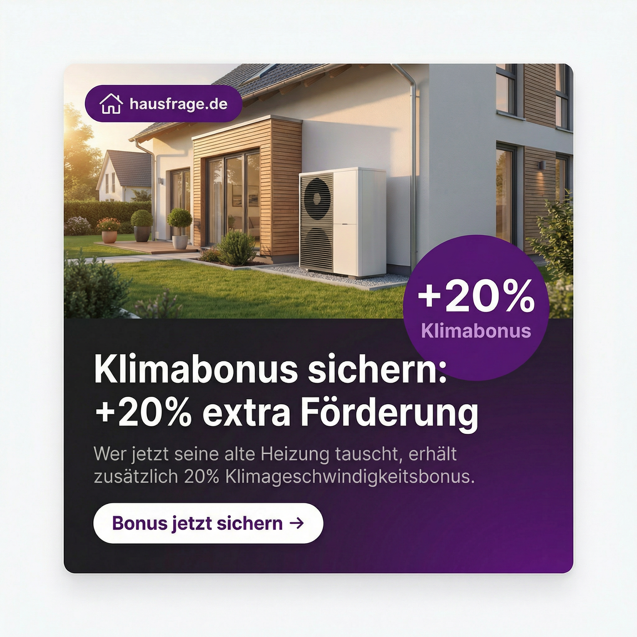 Hausfrage Facebook ad