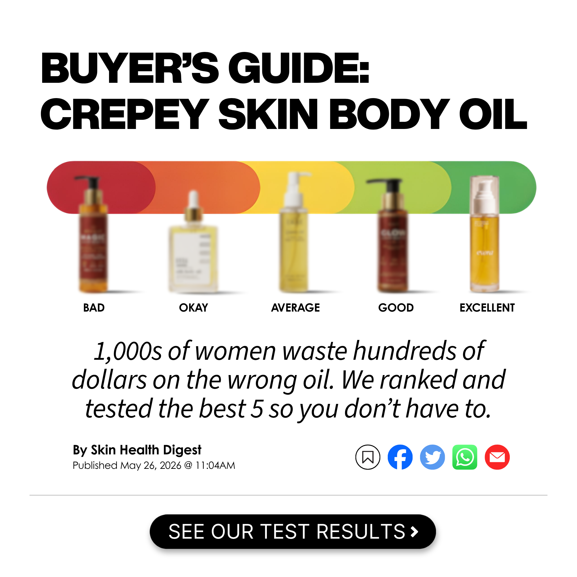 HealthyClub Facebook ad: Which Body Oil Ranked #1 in 2026?