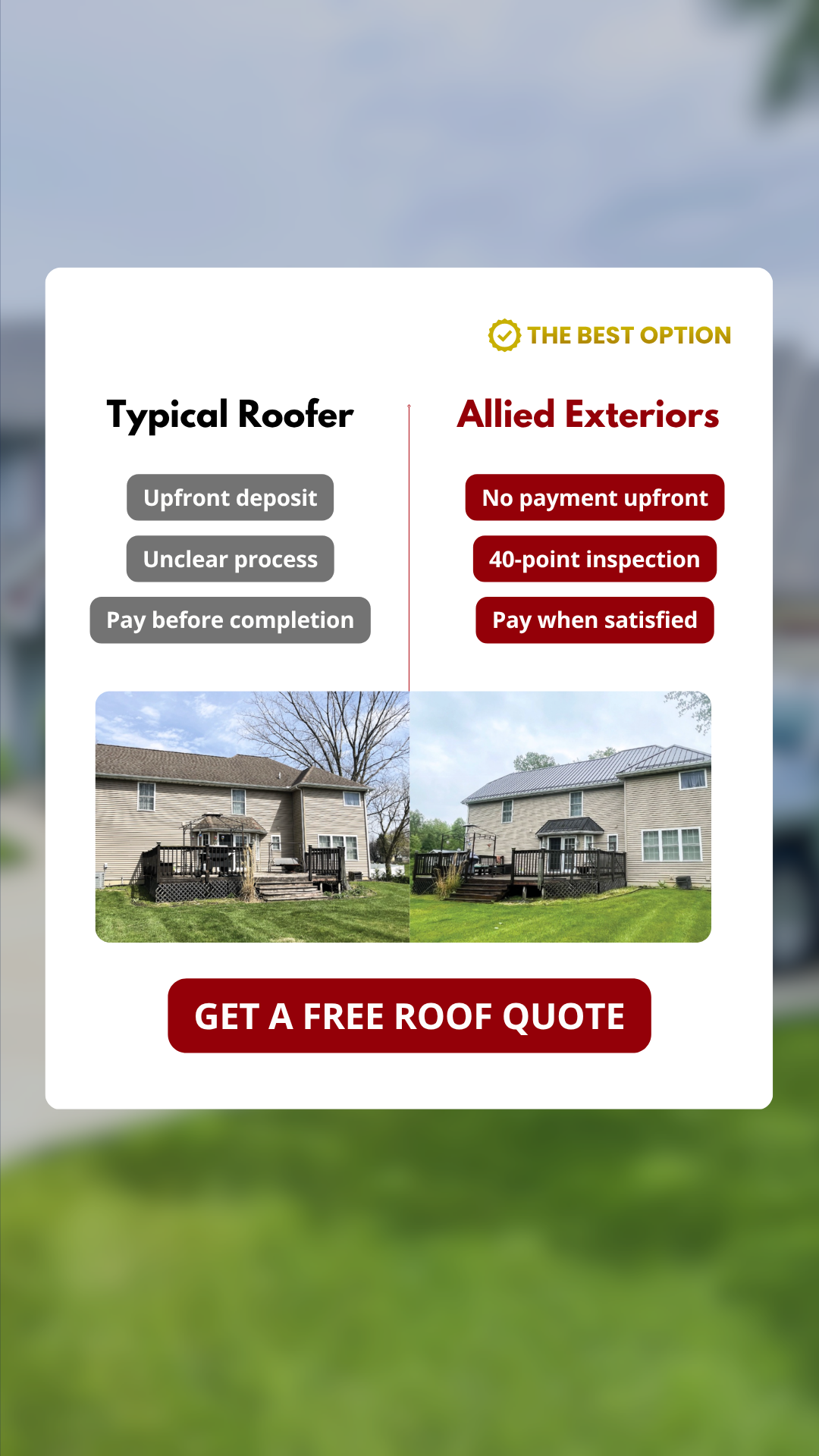 Allied Exteriors LLC Facebook ad