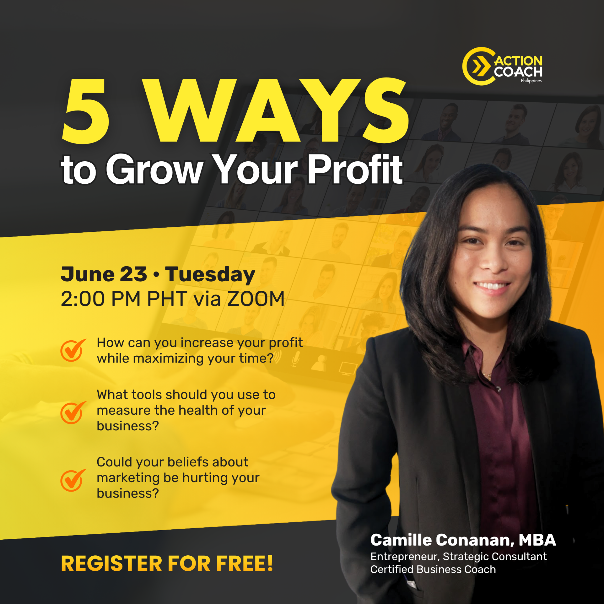 ActionCOACH Philippines Facebook ad