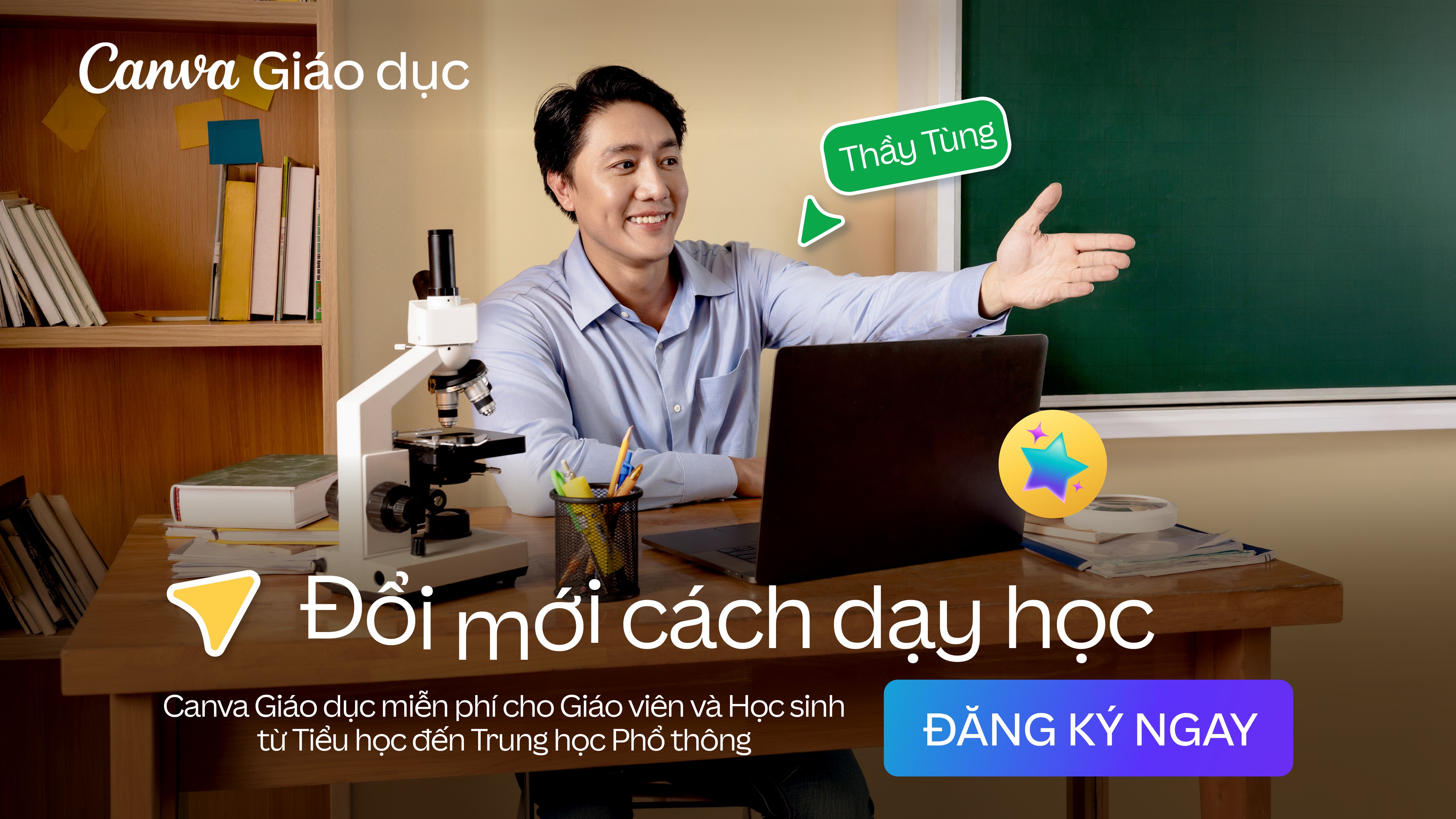 Canva Vietnam Facebook ad: Đăng ký Canva Giáo dục miễn phí