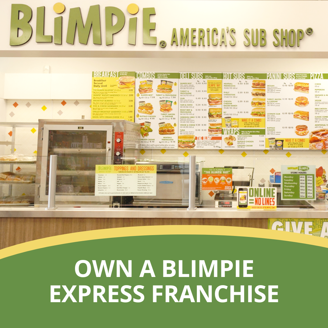 Blimpie Express Franchise Facebook ad: Own a Blimpie Express Franchise