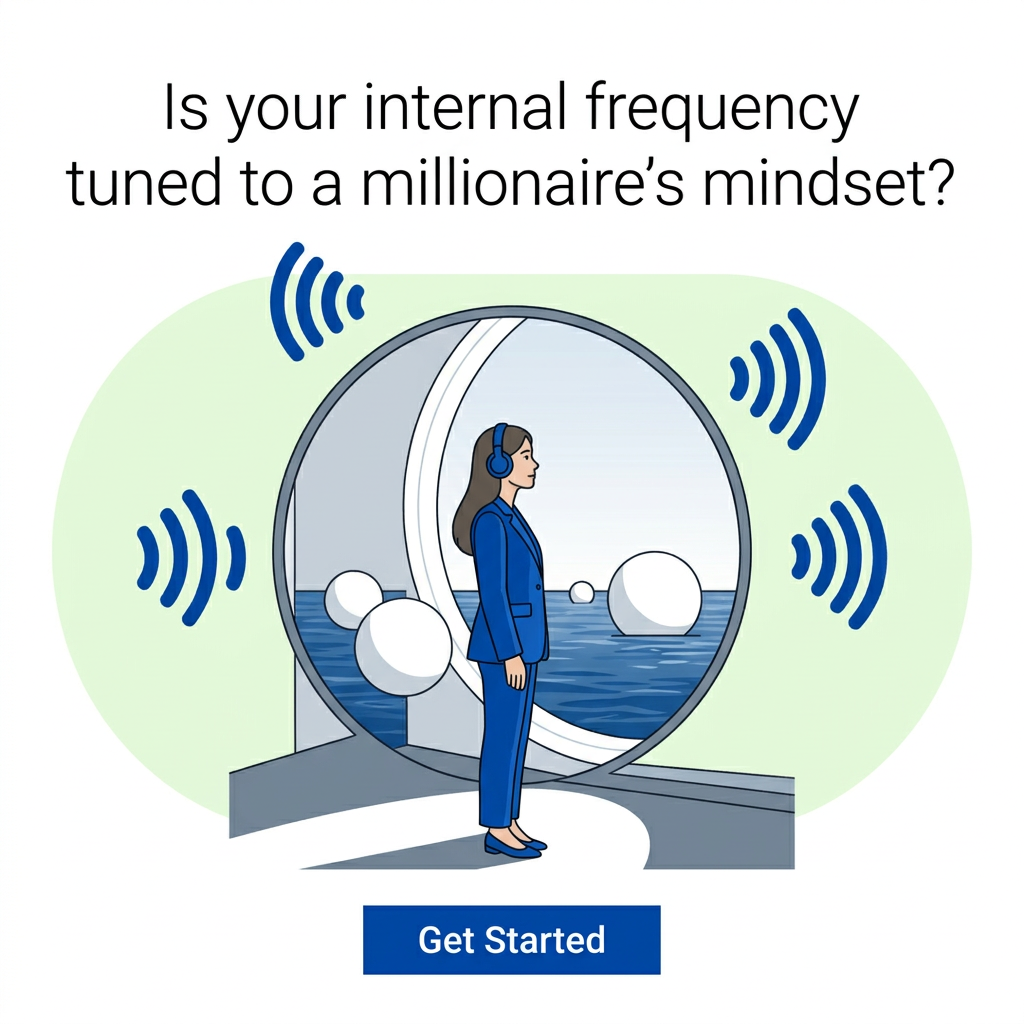 Millionaire Mindset Facebook ad: Stop Chasing Money. Attract It