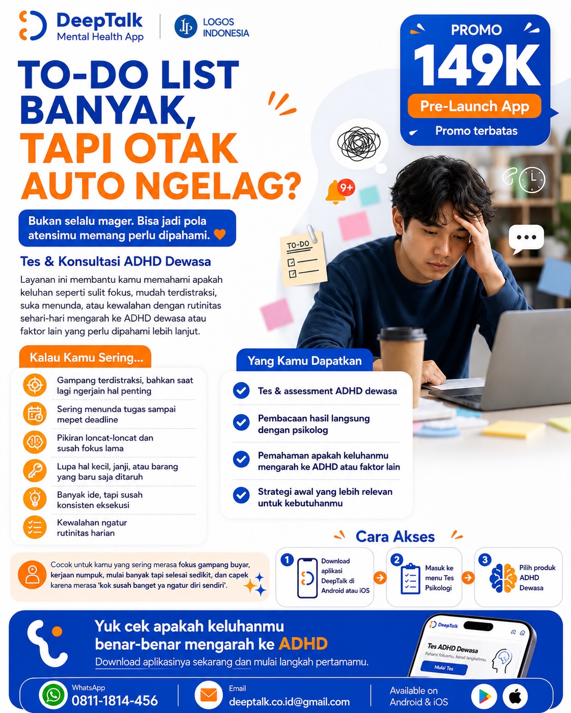 DeepTalk Facebook ad: To-do list numpuk, tapi otak rasanya auto ngelag?