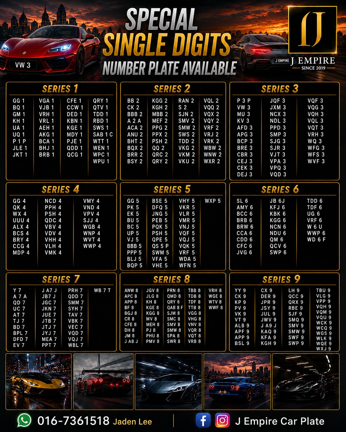 J Empire Car Plate Facebook ad: ๐๐ข๐ง๐ ๐ฅ๐ ๐๐ข๐ ๐ข๐ญ๐ฌ CarPlate - ๐๐ฎ๐ 8 Latest List