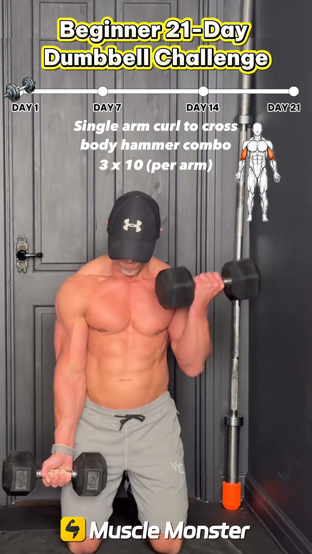21-Day Muscle Workout Planner Facebook ad: Start Training!
