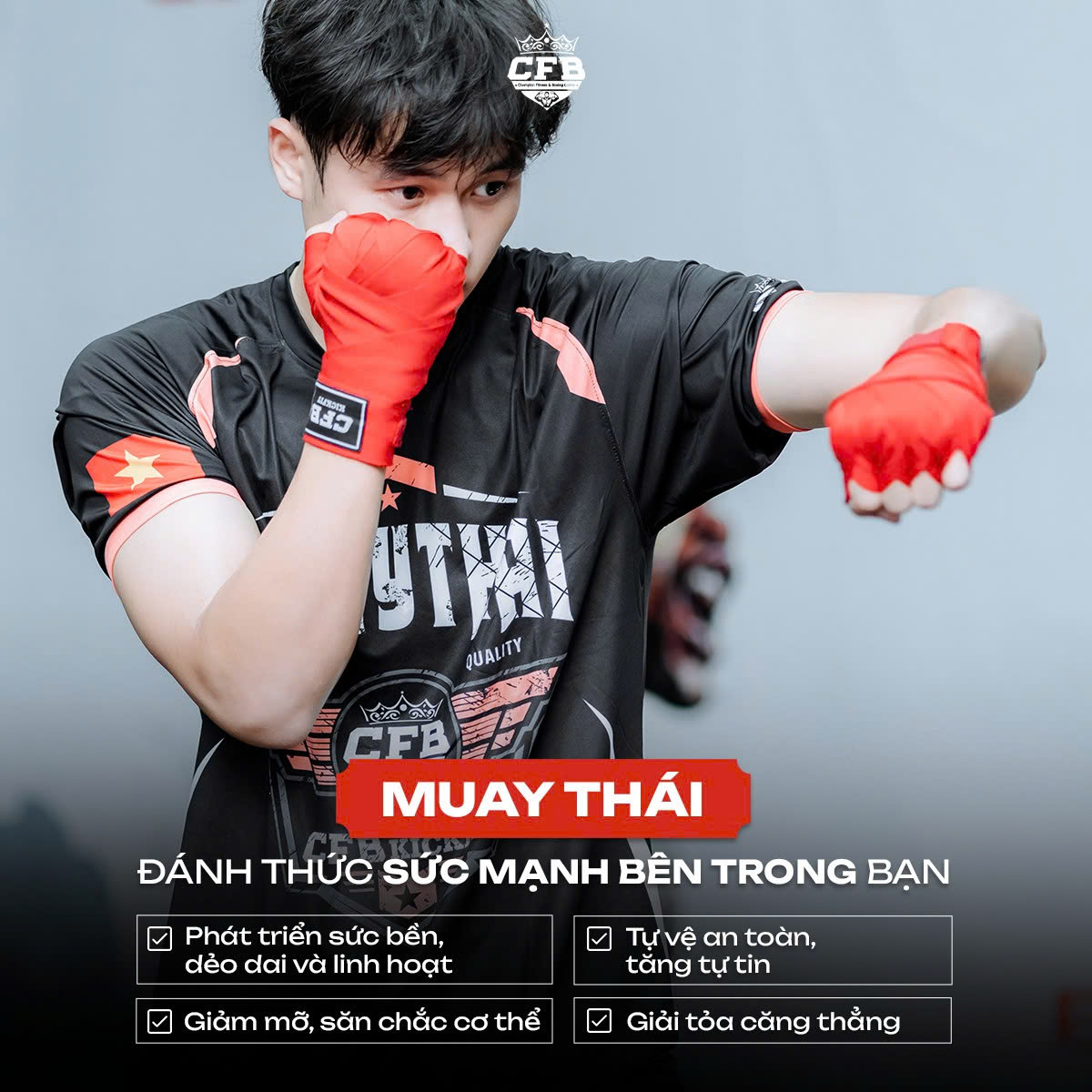 CFB Khương Đình - Muay Thai, Boxing Facebook ad: Nhanh - Mạnh mẽ - Xả stress