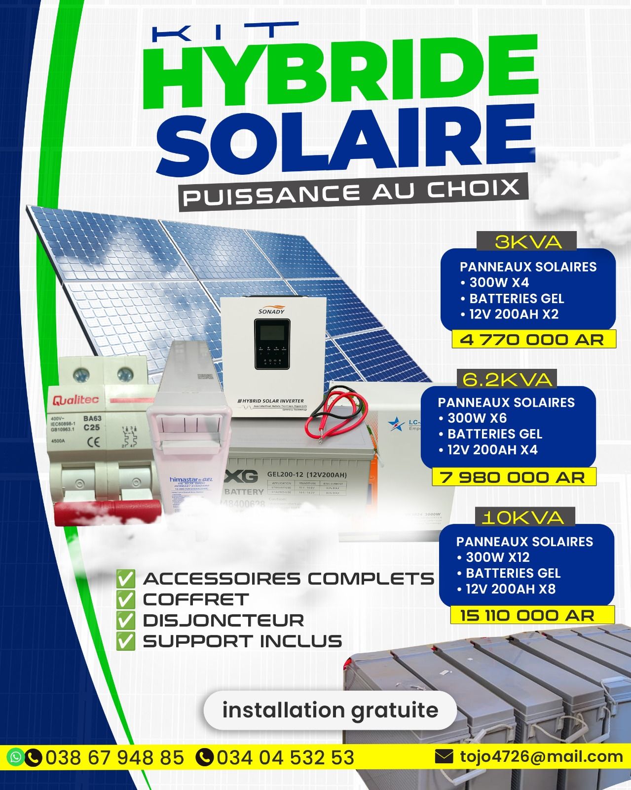 Solar Kit Pro Facebook ad: Kit COMPLET HYBRIDE