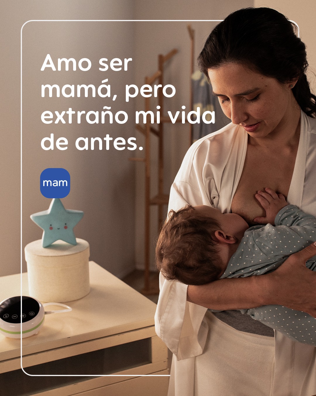 MAM Baby PY Facebook ad: Entre cambios silenciosos y noches sin dormir, muchas…