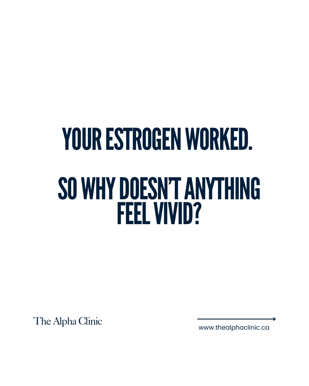 The Alpha Clinic Kelowna Facebook ad: She used to keep a list on her…