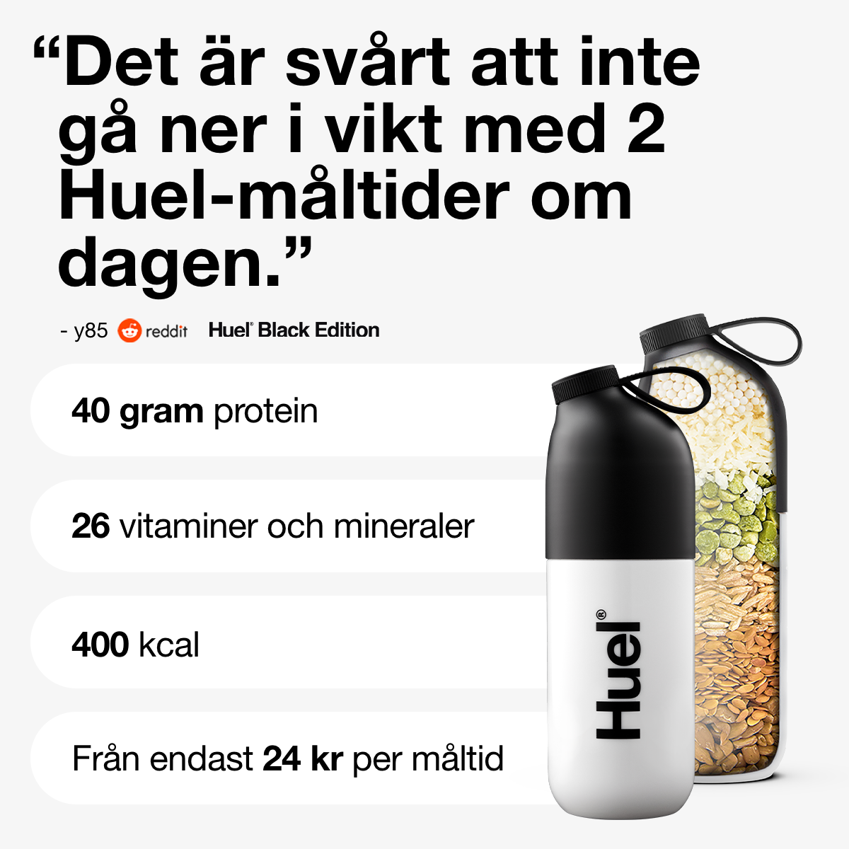 Huel Facebook ad