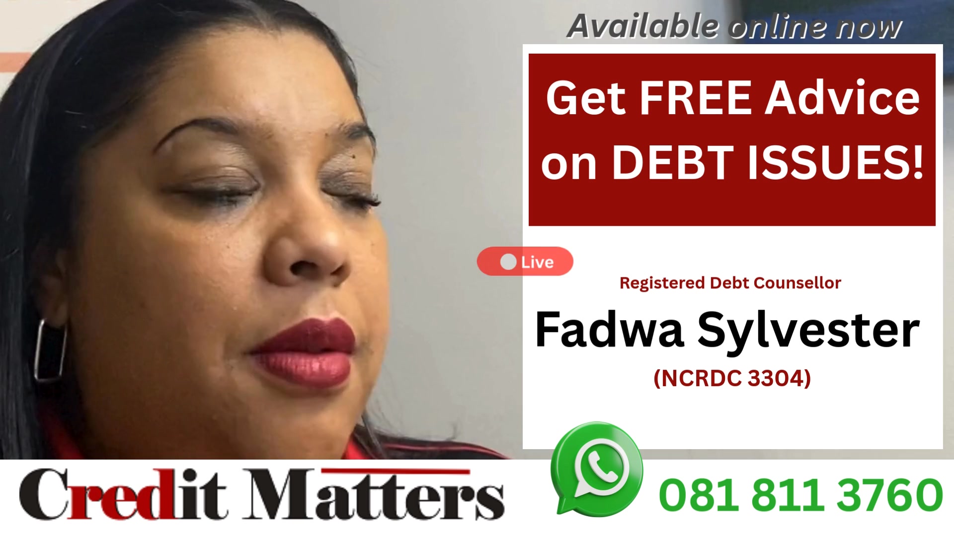 Credit Matters Facebook ad: GETTING OUT OF DEBT.