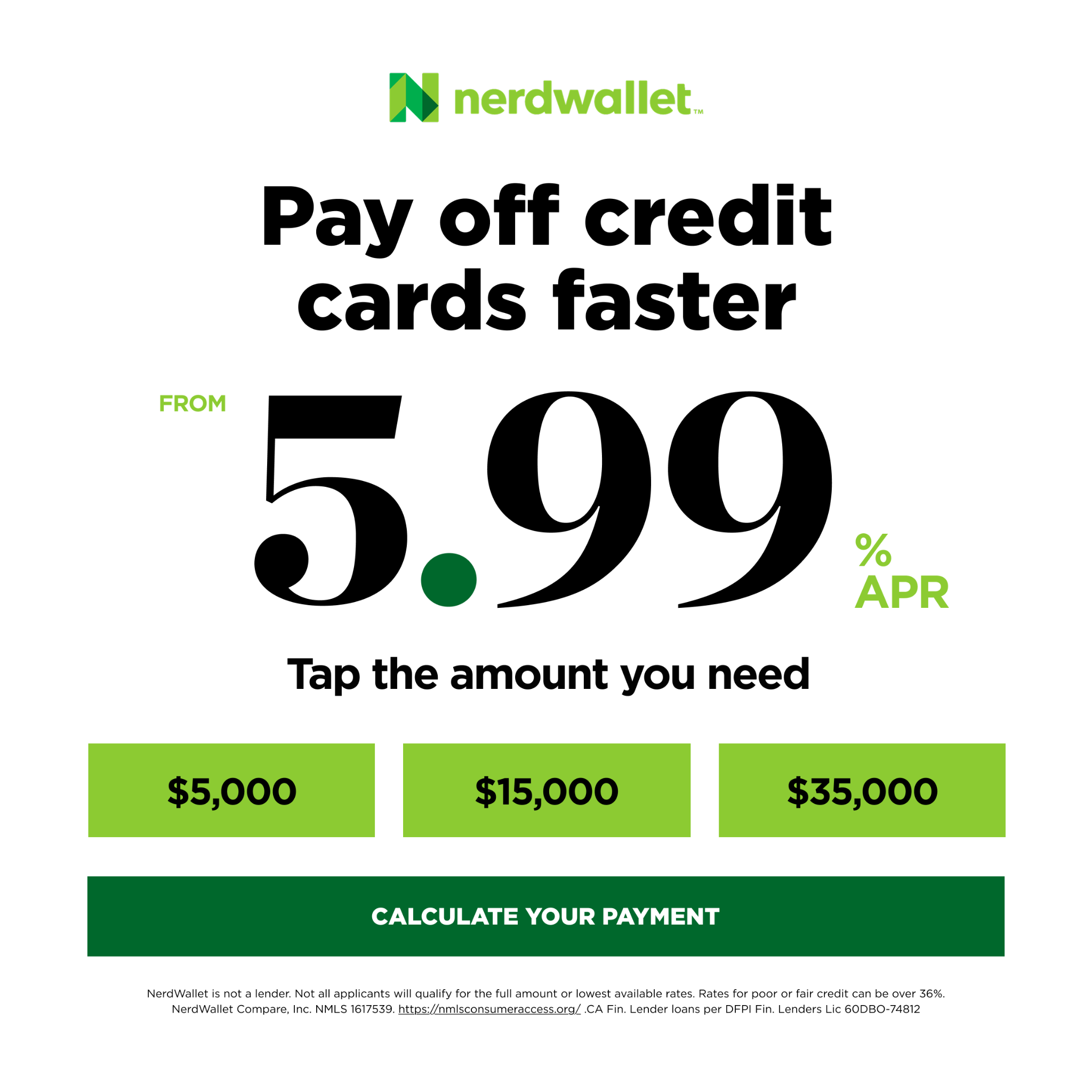 NerdWallet Facebook ad