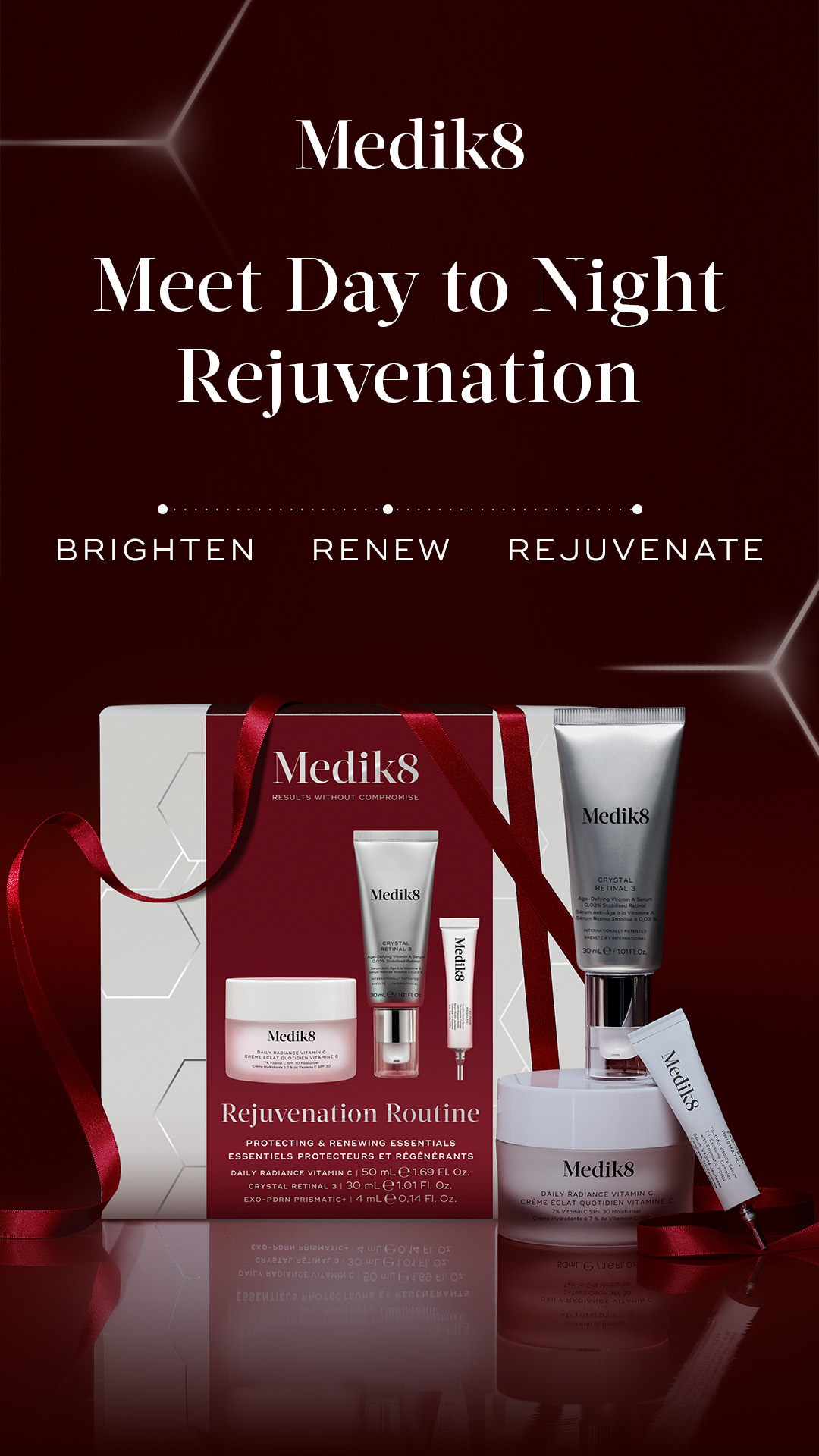 Medik8 Facebook ad: Clinically Proven. Expertly Combined.