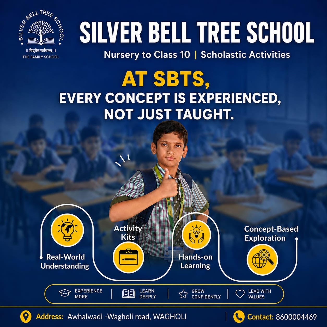 Silver Bell Tree School, Wagholi Facebook ad: Learning That Shapes Life