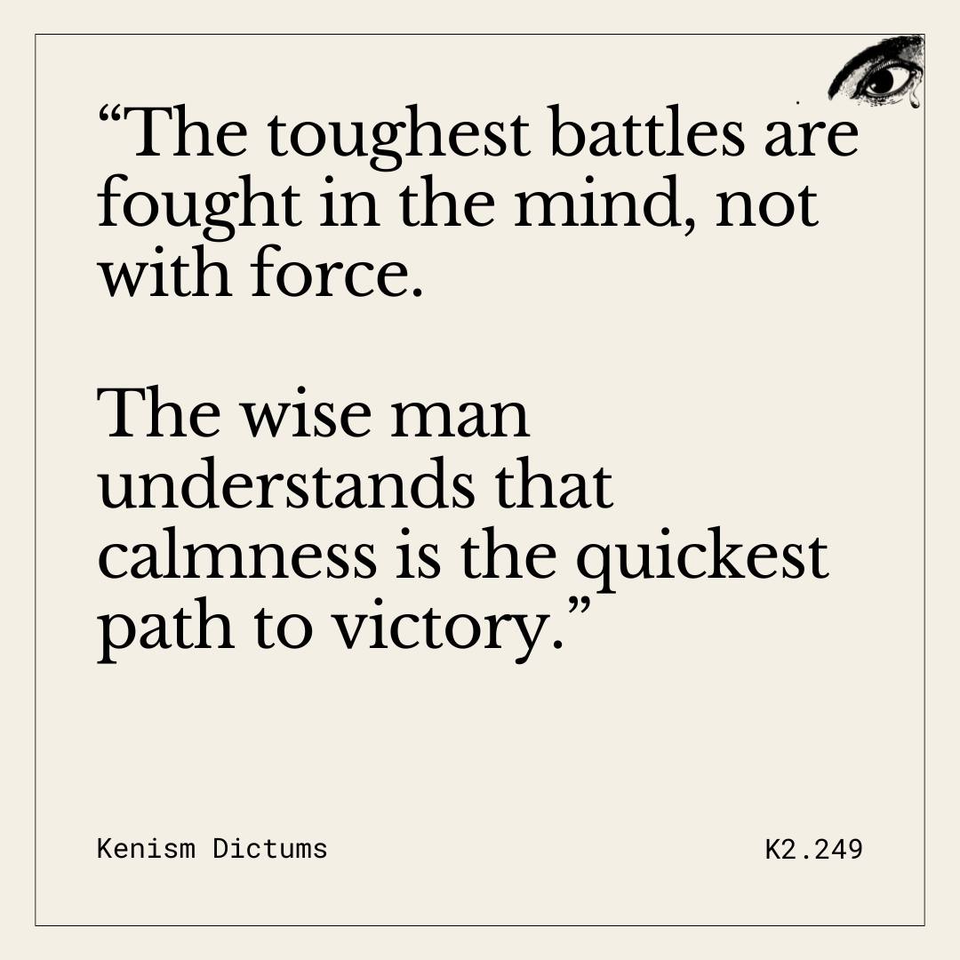 Philosophy of K. Facebook ad: The toughest battles are fought in the mind…