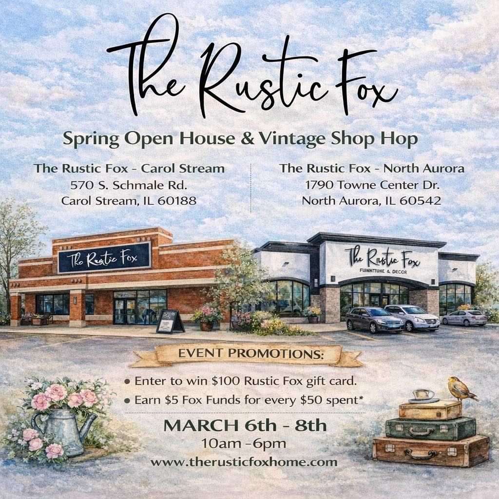 The Rustic Fox Facebook ad: The Rustic Fox Spring Open House