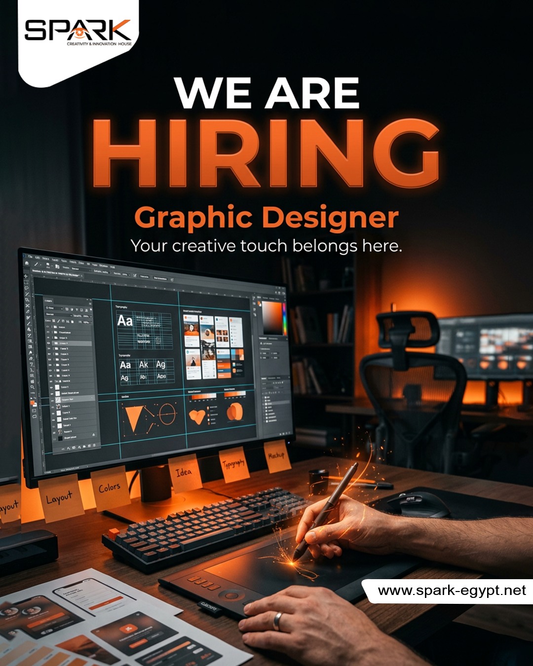 Spark - Creativity & Innovation House Facebook ad: We're looking for a creative Graphic Designer with