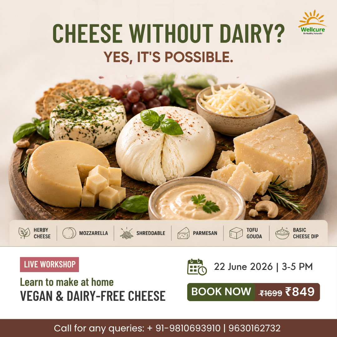 Wellcure Facebook ad: Vegan Cheese Making Workshop, LIVE