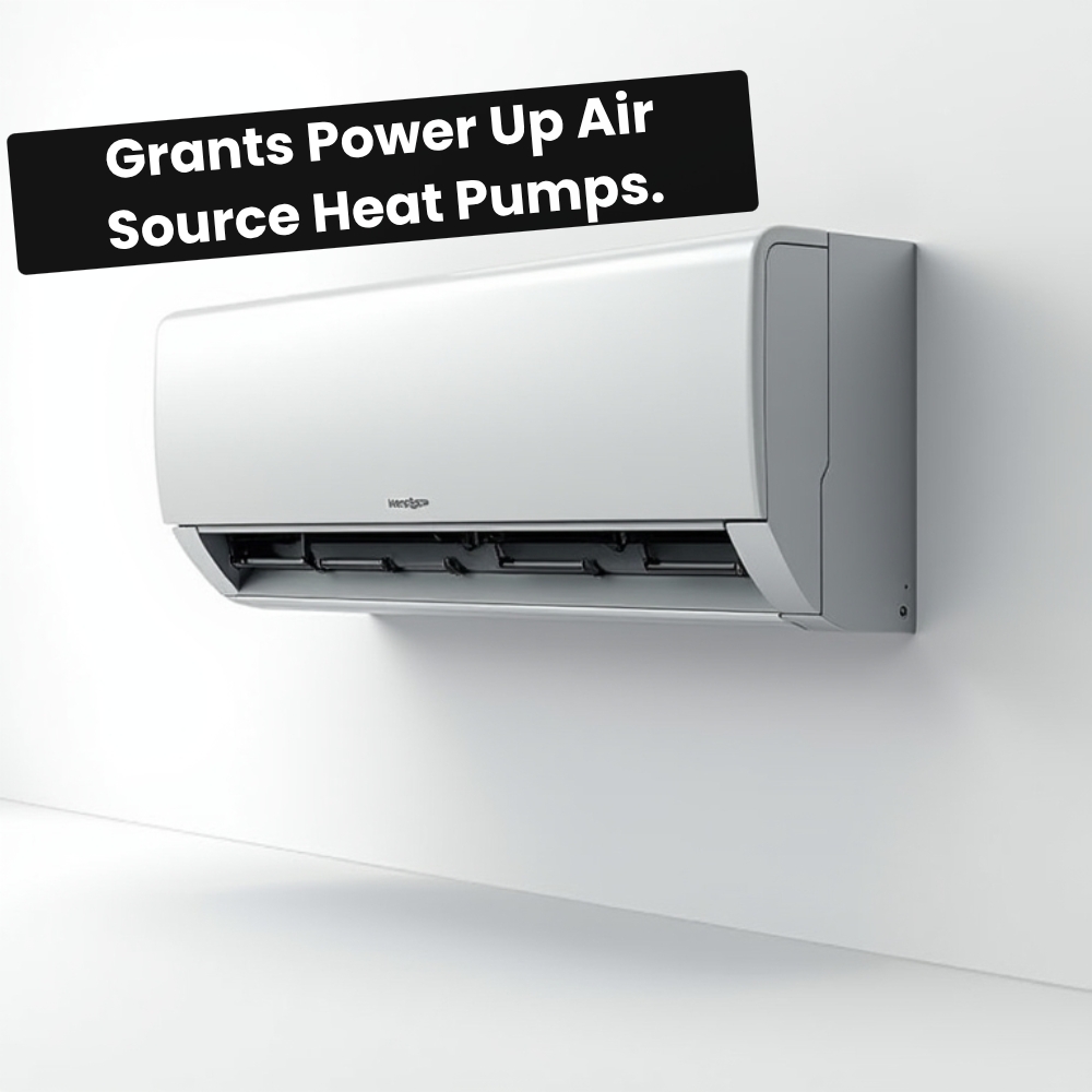 Modern Topics Today Facebook ad: Air Source Heat Pump Grants.