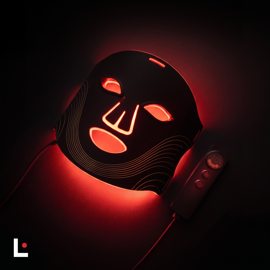 Lumeire Facebook ad: 630nm Red Light Therapy Face Mask