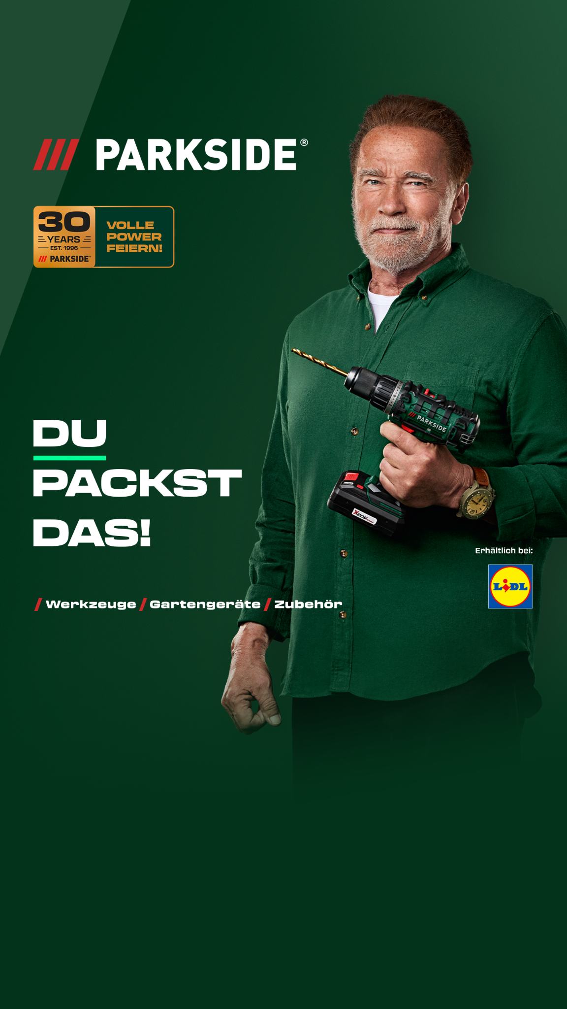 Parkside DIY Österreich Facebook ad: Seit 30 Jahren bewährt.