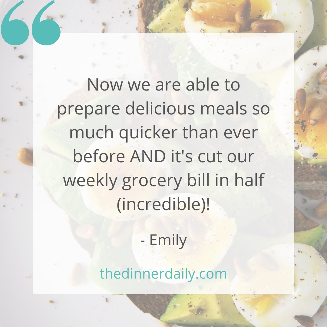 The Dinner Daily Facebook ad: If saving money this year is on your…